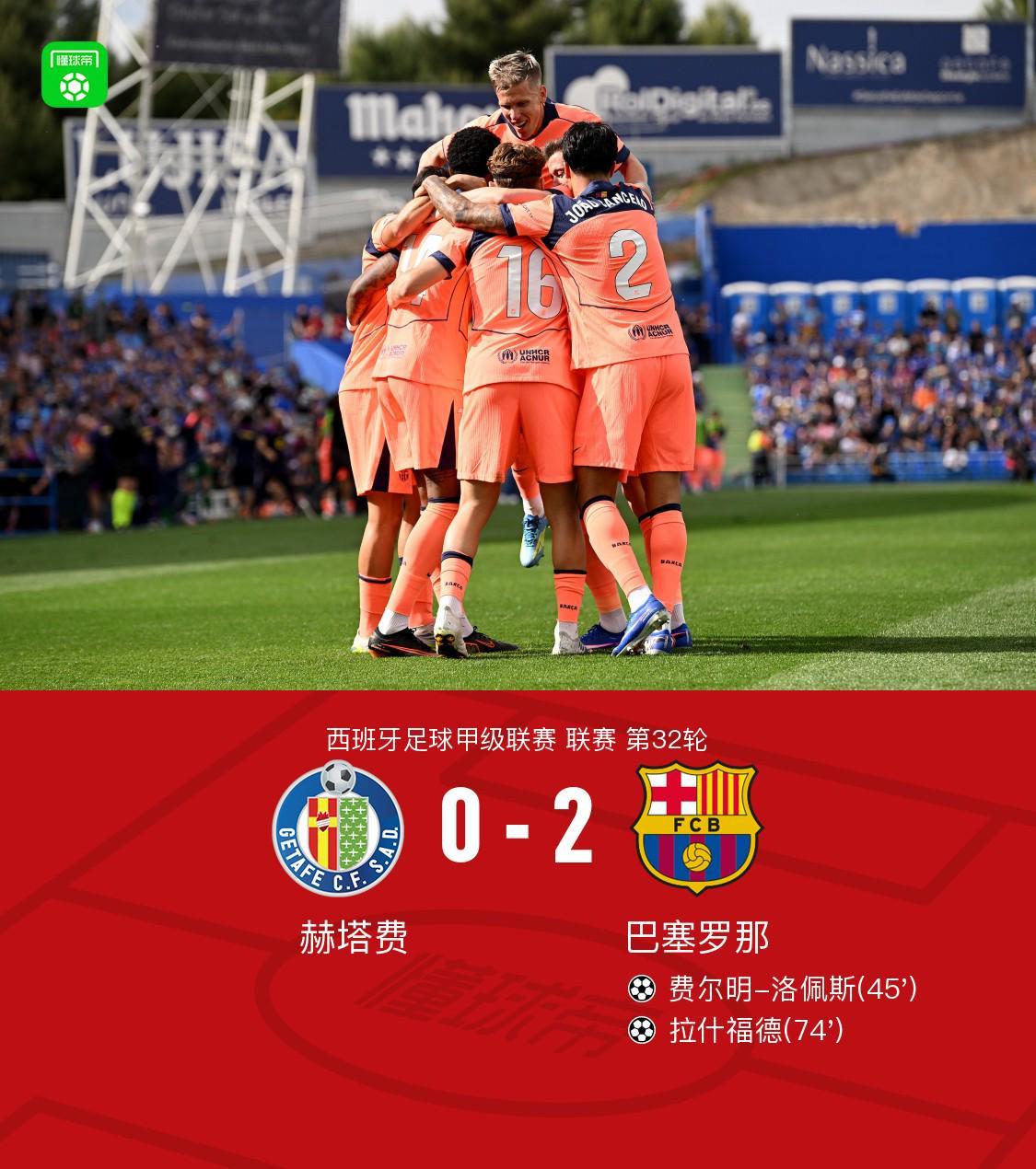 九游娱乐官网-剑南春|巴萨2-0赫塔费11分优势领跑,拉什福德、费尔明建功